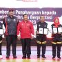 Walikota Eva Dwiana terima penghargaan pada kegiatan HAORNAS XL 2023 di di Jakarta Internasional Velodrome, Rawamangun Jakarta Timur || Foto: Istimewa