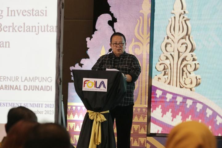 Gubernur Lampung Arinal Djunaidi membuka secara resmi Lampung Investment Summit 2023 || Foto: Dinas Kominfo dan Statistik Provinsi Lampung