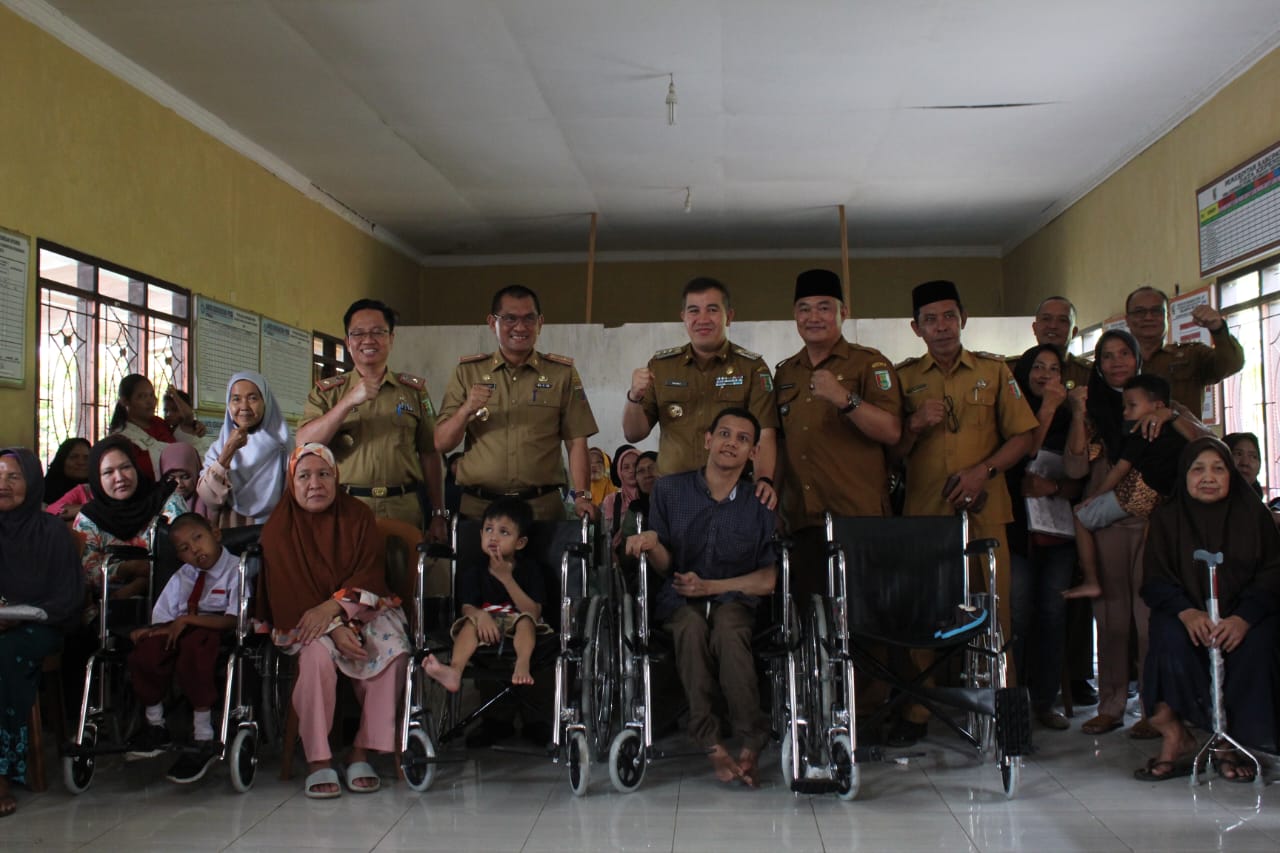 Pemprov Lampung melalui Program Pelayanan Sosial Jejaring Masyarakat (Yansos Jejama) Dinas Sosial, yang diadakan di Kabupaten Pesawaran, menjangkau 100 penyandang disabilitas || Foto: Istimewa