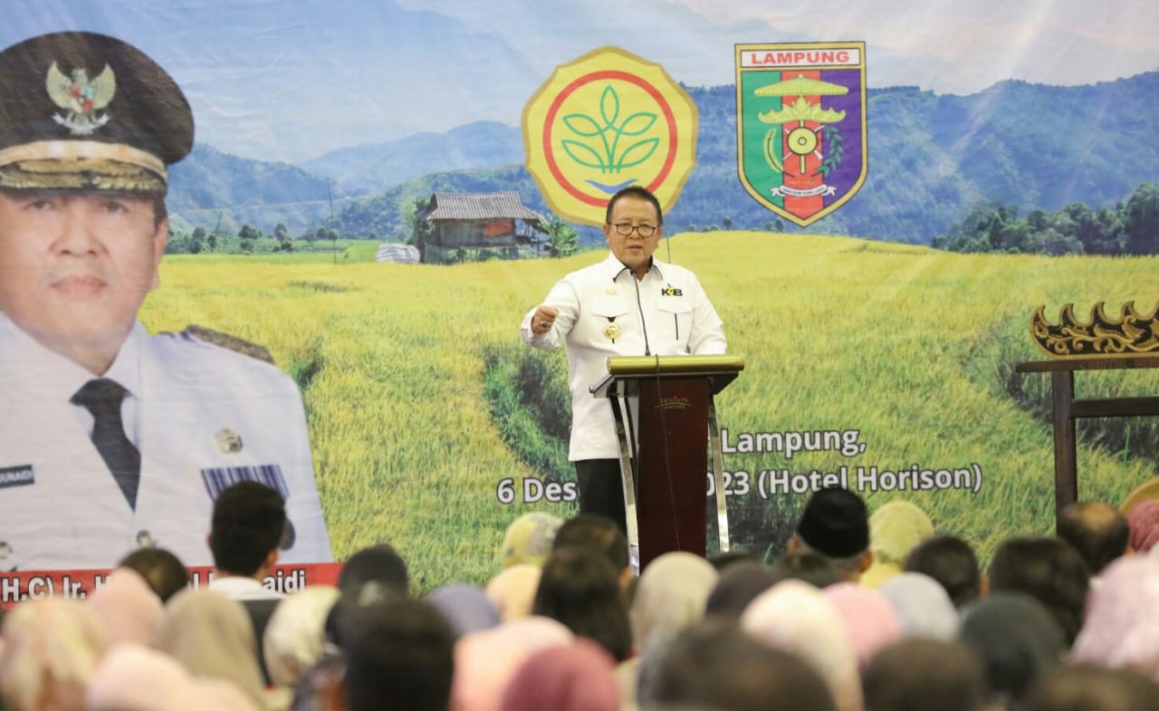 Gubernur Lampung Arinal Djunaidi membuka Acara Temu Teknis Penyuluh Pertanian se-Provinsi Lampung || Foto: Adpim Pemprov Lampung