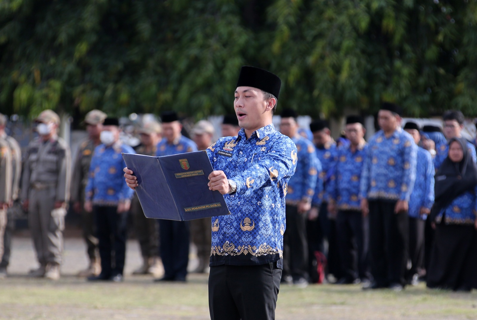 Suasana Upacara Peringatan Hari Bela Negara Ke-75, yang dilaksanakan di Lapangan Korpri, Komplek Kantor Gubernur, Bandar Lampung || Foto: Adpim Pemprov Lampung