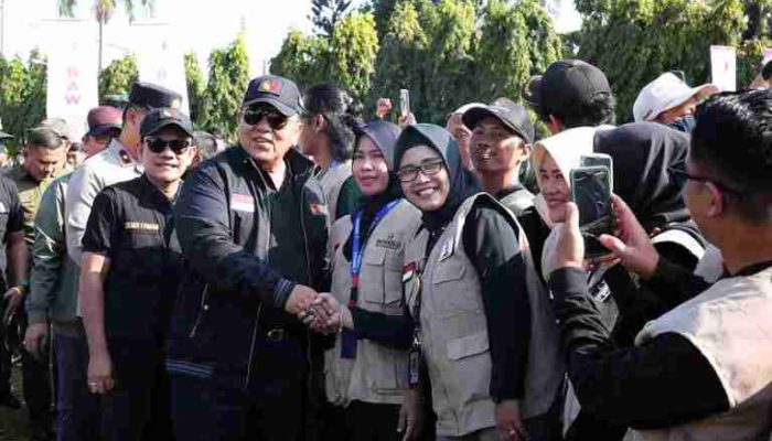 Gubernur Lampung Hadiri Apel Siaga Pengawasan Masa Tenang dan Pemungutan Penghitungan Suara Pemilu 2024