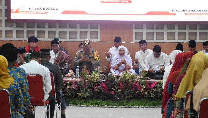 Pemkot Bandar Lampung Gelar Istighosah dan Doa Bersama untuk Pemilu Damai 2024 serta Peringatan Isra Miraj Nabi Muhammad SAW