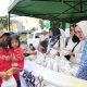 Ketua Dekranasda Provinsi Lampung Ibu Riana Sari Arinal secara simbolis melepas bantuan OPD Program Siger Berbagi untuk dibagikan kepada masyarakat sekitar Kota Bandar Lampung || Foto: Adpim Pemprov Lampung