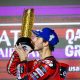 Fransico Bagnaia "Pecco" berhasil menjuarai race perdana MotoGP 2024 di Sirkuit Internasional Lusial Qatar || Foto: Instagram @Ducaticorse