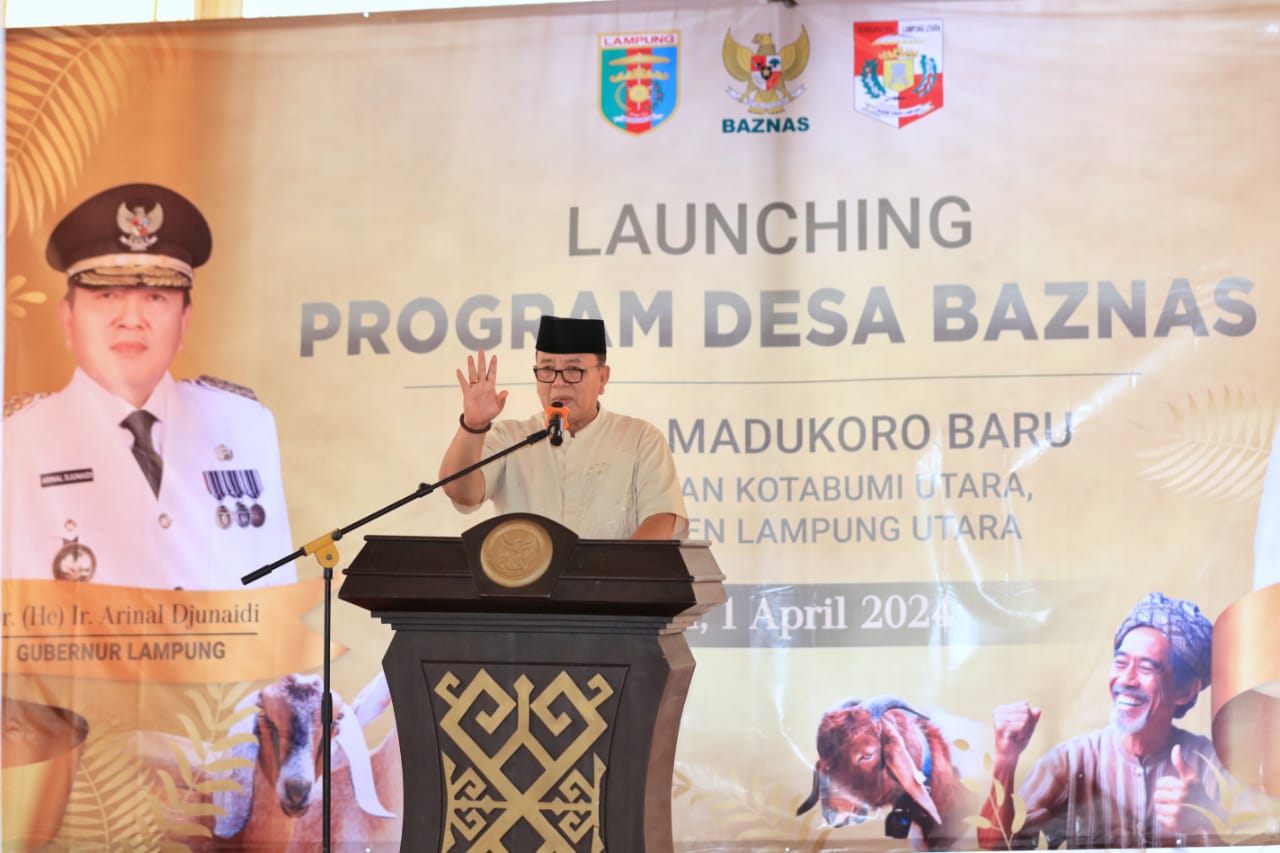 Gubernur Lampung Arinal Djunaidi meluncurkan Desa Baznas Sektor Peternakan, di Desa Madukoro Baru, Kabupaten Lampung Utara || Foto: Adpim Pemprov Lampung