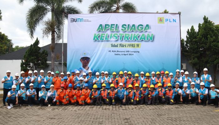 Gelar Apel Siaga Kelistrikan, PLN UID Lampung Siap Amankan Pasokan Listrik Idul Fitri 1445 H