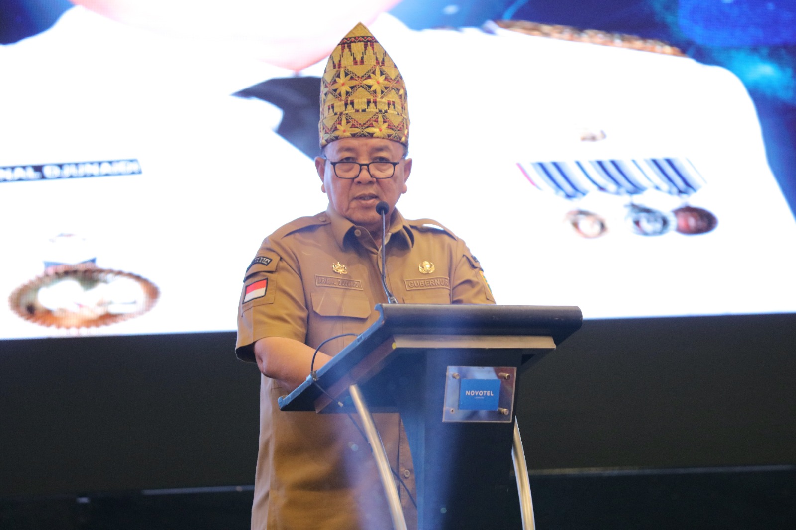 Gubernur Lampung Arinal Djunaidi saat menghadiri Musrenbang Provinsi Lampung Tahun 2024 di Ballroom Hotel Novotel Bandar Lampung || Foto: Adpim Pemprov Lampung