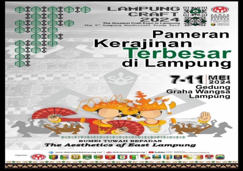 Dekranasda bersama Pemprov Lampung kembali menggelar Lampung Craft 2024 || Foto: Istimewa
