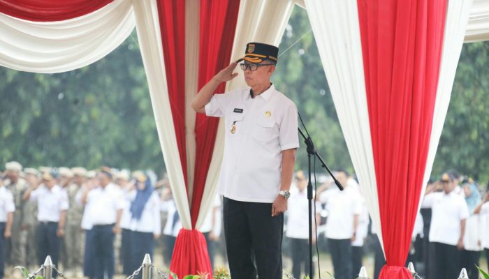 Sekdaprov Lampung Pimpin Upacara Memperingati Hari Pendidikan Nasional Tahun 2024