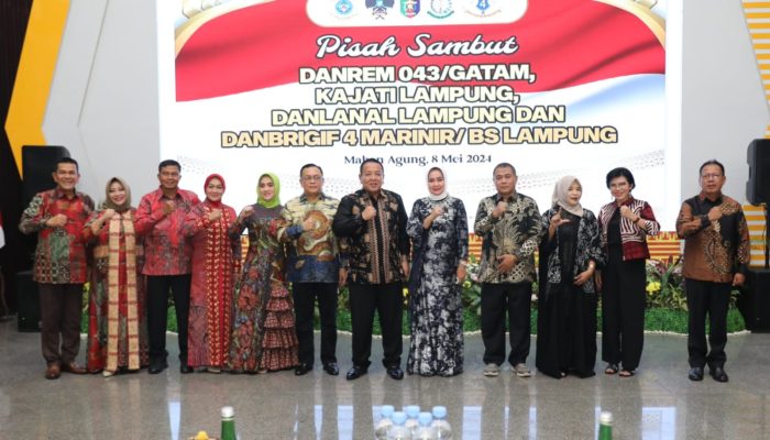 Pisah Sambut Sejumlah Pimpinan Forkopimda, Gubernur Lampung Berikan Apresiasi atas Pengabdian dan Kerjasama Selama Bertugas
