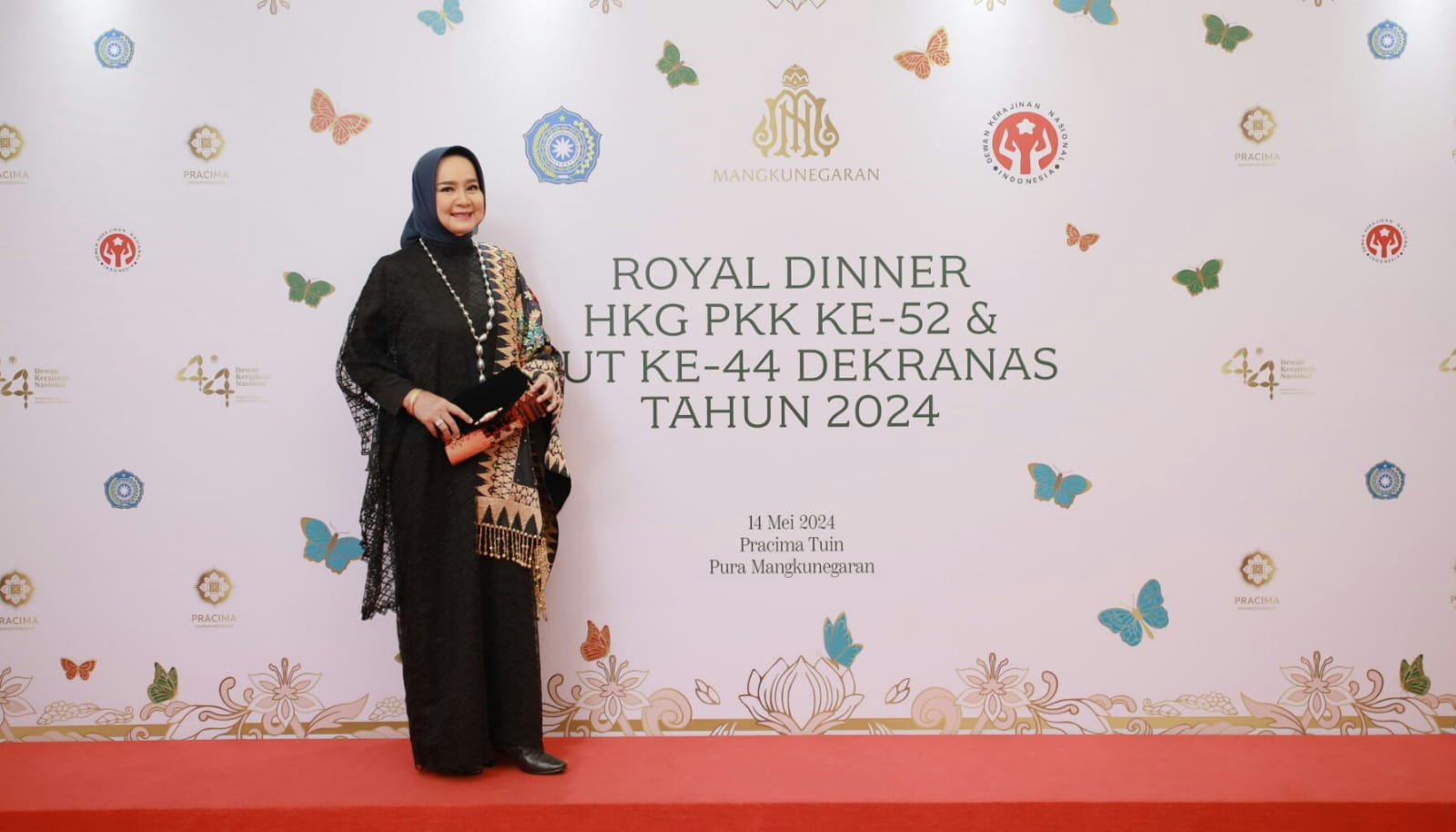 Ketua TP PKK Provinsi Lampung Ibu Riana Sari Arinal Menghadiri Welcome Dinner di Pracima Tuin Pura Mangkunegaran Surakarta || Foto: Adpim Pemprov Lampung