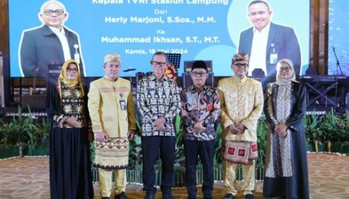 Sekdaprov Fahrizal Hadiri Marketing Gathering TVRI Lampung dan Sertijab Kepala TVRI Stasiun Lampung