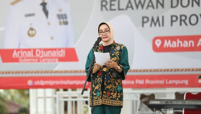 Gubernur Arinal dan Ibu Riana Bersilaturahmi dengan Relawan Donor Darah Sukarela PMI Provinsi Lampung
