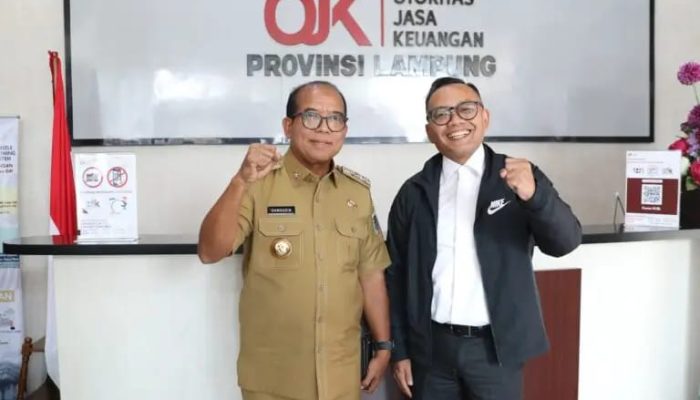 Pj Gubernur Samsudin Tinjau Kantor Pusat Bank Lampung dan Kunjungi Kantor OJK Lampung