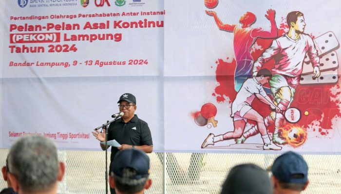 Pj Gubernur Lampung Buka Pertandingan Olahraga Persahabatan Antar Instansi