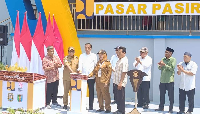 Disambut Antusias, Jokowi Bersama Eva Dwiana Resmikan Pasar Pasir Gintung dengan Anggaran Rp 38 Miliar