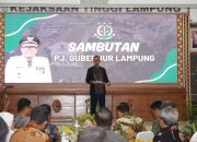 Sekdaprov Lampung Fahrizal Darminto menghadiri malam ramah tamah dan silaturahmi bersama Kajati Lampung dan Forkopimda, di Adhyaksa Lounge Kantor Kejati Provinsi Lampung || Foto: Dinas Kominfotik Provinsi Lampung