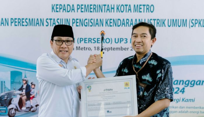 Jadi Pelopor Pengguna Energi Hijau di Lingkungan Pemda Lampung, 100 Persen Listrik di Pemkot Metro Pakai REC PLN