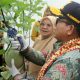 Pj. Gubernur Lampung Samsudin meresmikan Gedung Baru Pos Kesehatan Desa (Poskesdes) Tanher Jaya dan panen melon hasil budi daya ibu-ibu Kelompok Wanita Tani (KWT) Bunga Tanjung, Pekon Tanjung Heran, Kecamatan Pugung, Kabupaten Tanggamus || Foto: Adpim Pemprov Lampung