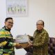 Pj. Gubernur Lampung Samsudin menerima kunjungan Kakanwil Kemenkumham Lampung yang baru Dodot Adikoeswanto dan jajarannya, yang berlangsung di Mahan Agung, Bandar Lampung || Foto: Adpim Pemprov Lampung