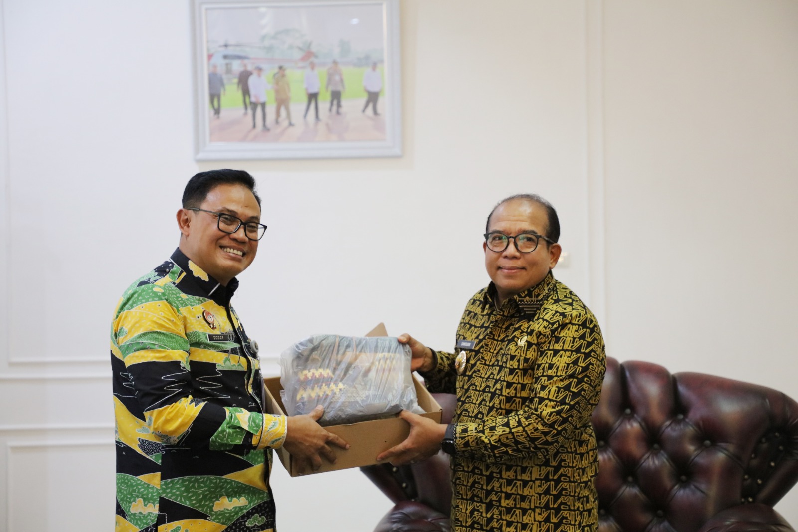 Pj. Gubernur Lampung Samsudin menerima kunjungan Kakanwil Kemenkumham Lampung yang baru Dodot Adikoeswanto dan jajarannya, yang berlangsung di Mahan Agung, Bandar Lampung || Foto: Adpim Pemprov Lampung
