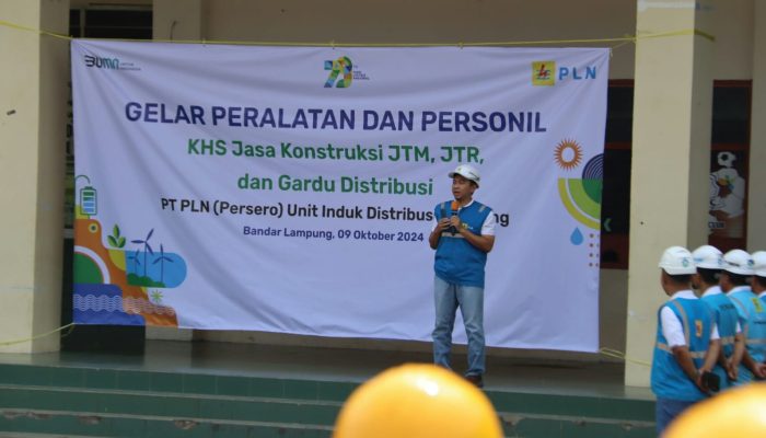 Ciptakan Kondisi Aman dan Sehat, PLN UID Lampung Gelar Peralatan dan Personel Petugas Pelayanan Teknik