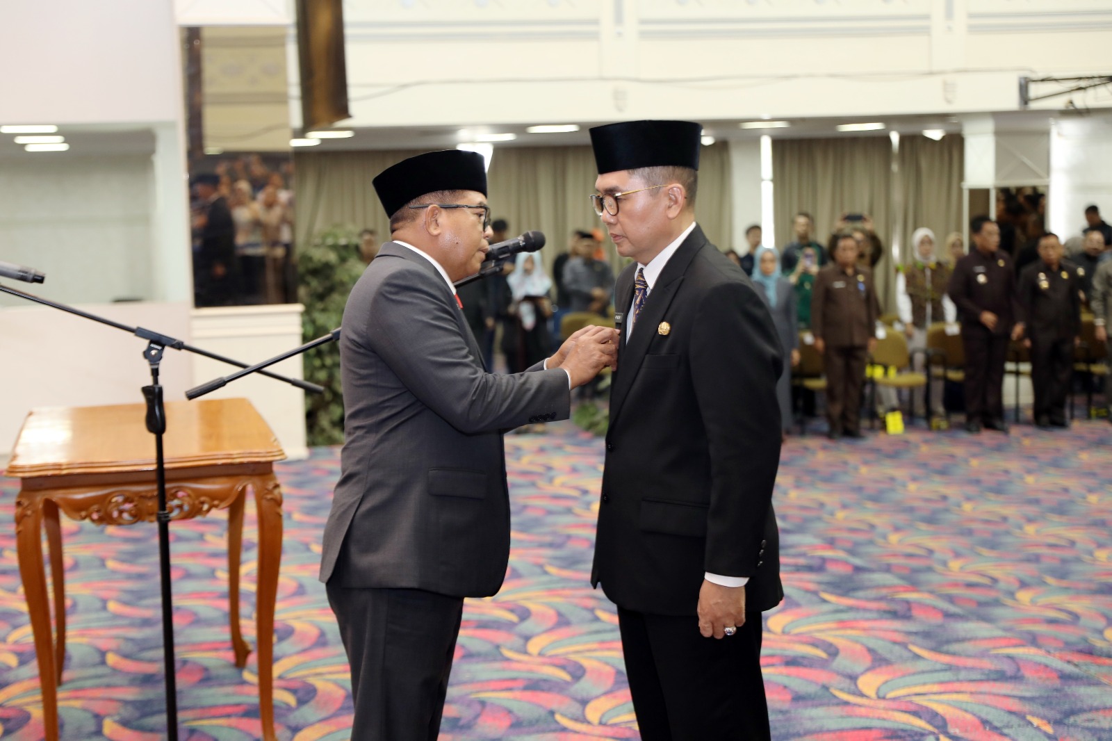Pj. Gubernur Lampung Samsudin melantik Inspektur Provinsi Lampung Fredy sebagai Pejabat (Pj) Sekretaris Daerah Provinsi (Sekdaprov) Lampung || Foto: Adpim Pemprov Lampung