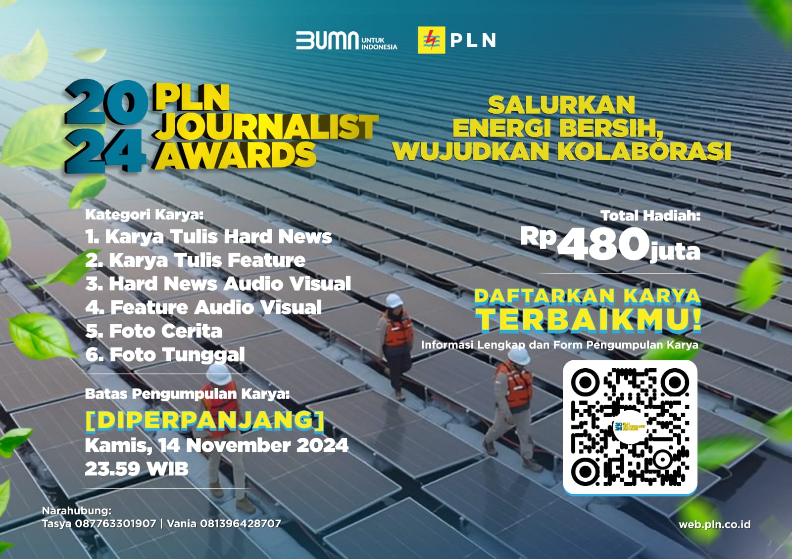 PT PLN (Persero) memperpanjang masa pendaftaran, yang semula berakhir pada 31 Oktober 2024 menjadi 14 November 2024 || Foto: PLN