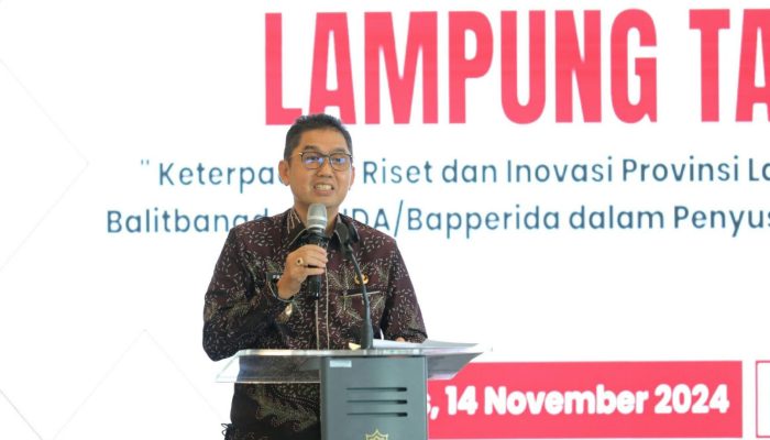 Pj Sekdaprov Fredy Buka Rakor Kelitbangan Daerah Provinsi Lampung Tahun 2024