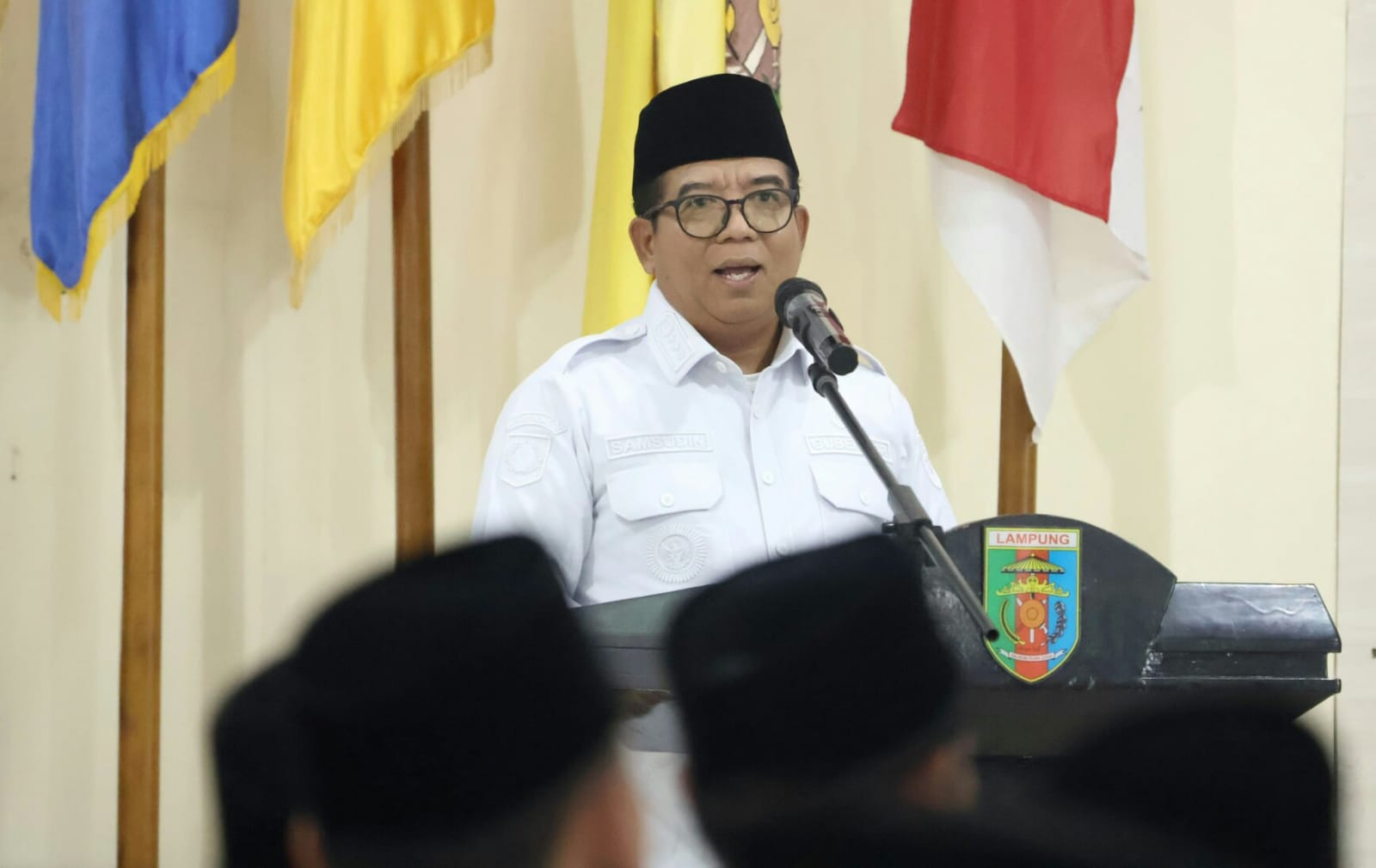 Pj. Gubernur Lampung Samsudin menghadiri acara Pendidikan Menengah Kepemimpinan (PMK) Nahdlatul Ulama (NU) Angkatan II || Foto: Adpim Pemprov Lampung