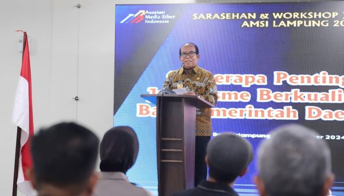 Pj Gubernur Lampung Buka Sarasehan dan Workshop AMSI