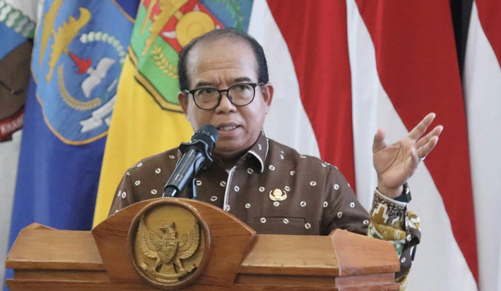 Pj. Gubernur Lampung, Samsudin saat menanggapi terkait penerapan kebijakan Pajak Pertambahan Nilai (PPN) sebesar 12 persen || Foto: Dinas Kominfotik Provinsi Lampung