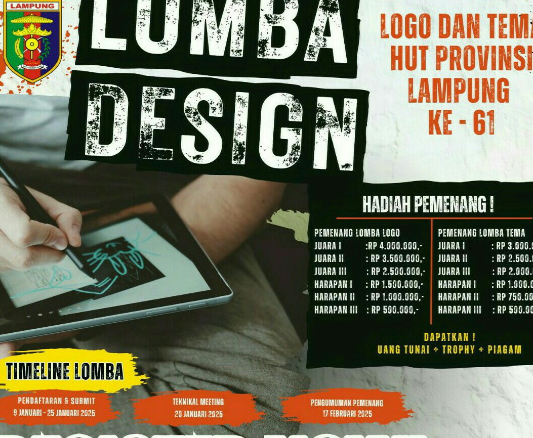 Pemerintah Provinsi Lampung menggelar lomba Desain Logo dan Tema HUT Provinsi Lampung ke-61 || Foto: Dinas Kominfotik Provinsi Lampung