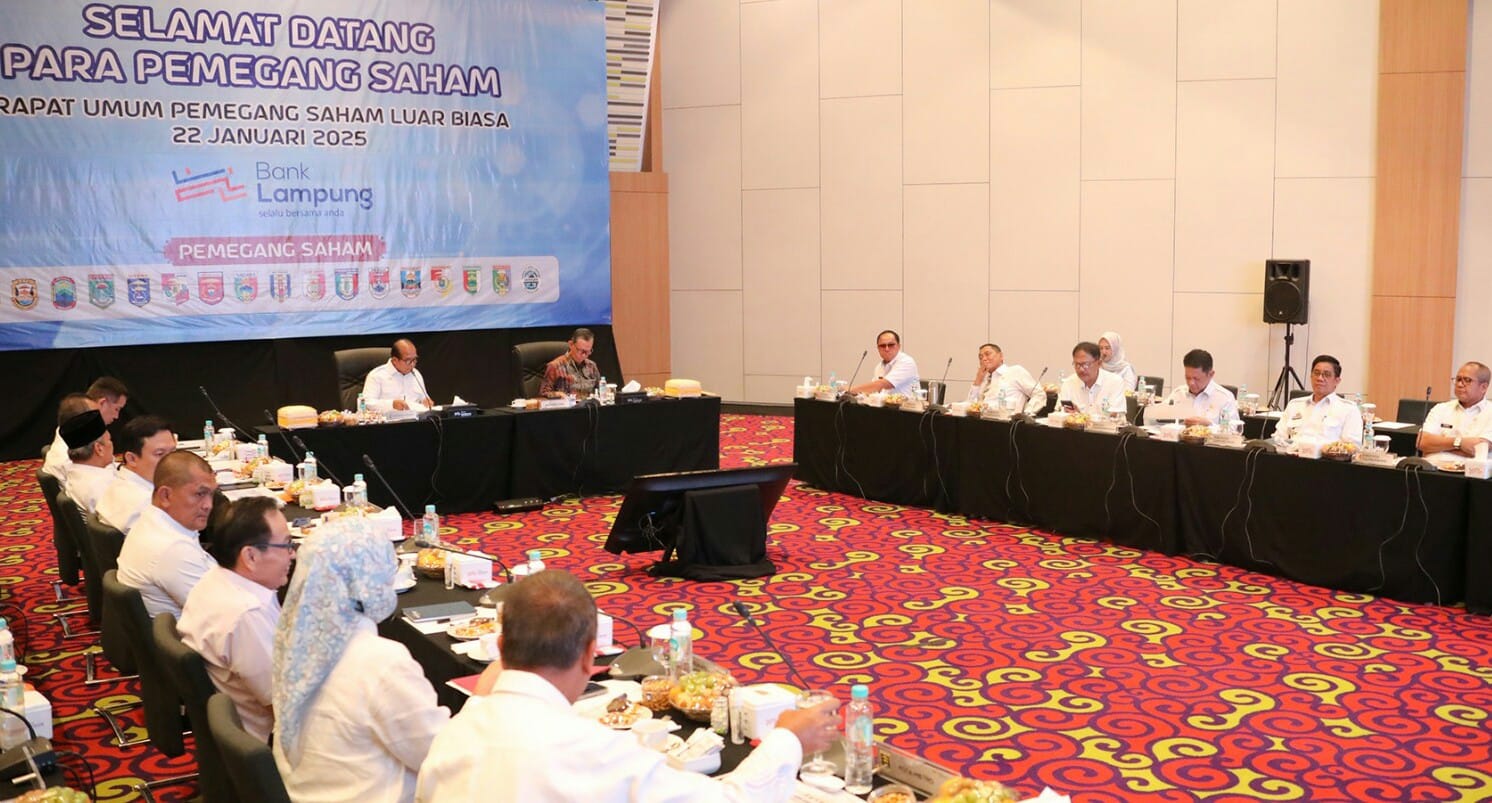 Pj. Gubernur Lampung Samsudin menghadiri RUPS - LB PT Bank Lampung, di Ballroom Hotel Novotel || Foto: Adpim Pemprov Lampung