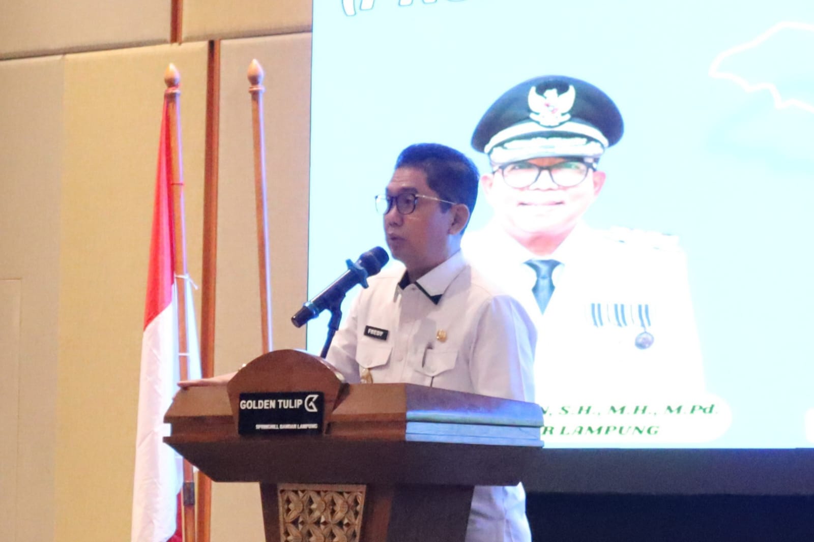 Pj. Sekdaprov Lampung, Fredy membuka kegiatan Sosialisasi Program Komunitas untuk Iklim Provinsi Lampung tahun 2025 || Foto: Dinas Kominfotik Provinsi Lampung