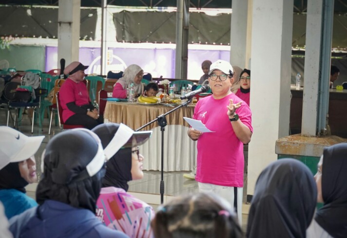 Pj Gubernur Lampung, Samsudin, secara resmi membuka Turnamen Tenis "Quarterspin Tournament" di Lapangan Indoor Tennis Pemprov Lampung || Foto: Dinas Kominfo dan Statistik Provinsi Lampung