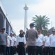 Gubernur Lampung Terpilih, Rahmat Mirzani Djausal dan Wakil Gubernur Terpilih, Jihan Nurlela mengikuti gladi kotor pelantikan, di halaman Monumen Nasional (Monas), Gambir, Jakarta Pusat || Foto: Dinas Kominfotik Provinsi Lampung
