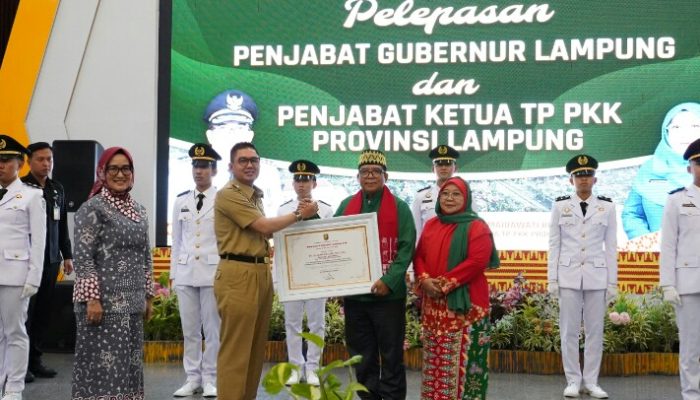 Pemprov Lampung Gelar Pelepasan Pj Gubernur Samsudin dan Pj Ketua TP PKK