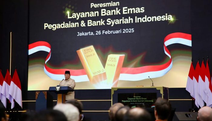 Presiden Prabowo Subianto Luncurkan Layanan Bank Emas Pegadaian dan BSI