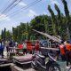 Walikota Eva Dwiana memantau langsung pembongkaran saluran drainase di Kecamatan Panjang || Foto: Dok. Prokopim Bandar Lampung