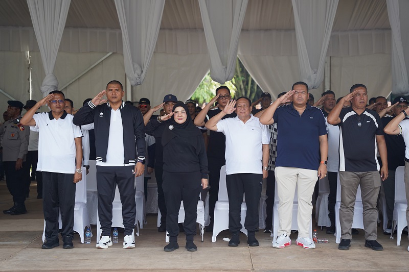 Eva Dwiana dan Deddy Amarullah mengikuti gladi bersih pelantikan di Istana Negara, Jakarta Pusat, Rabu (19/2/2025). || Foto: Dok. Prokopim Pemkot Bandar Lampung