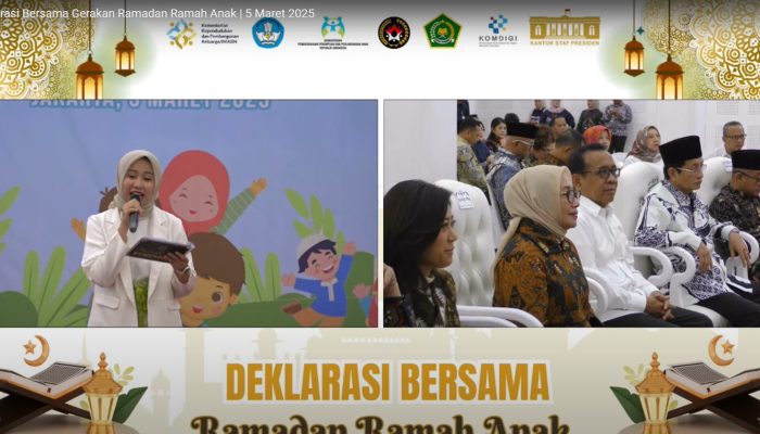 Pemprov Lampung Ikuti Deklarasi Bersama Gerakan Ramadan Ramah Anak Secara Daring