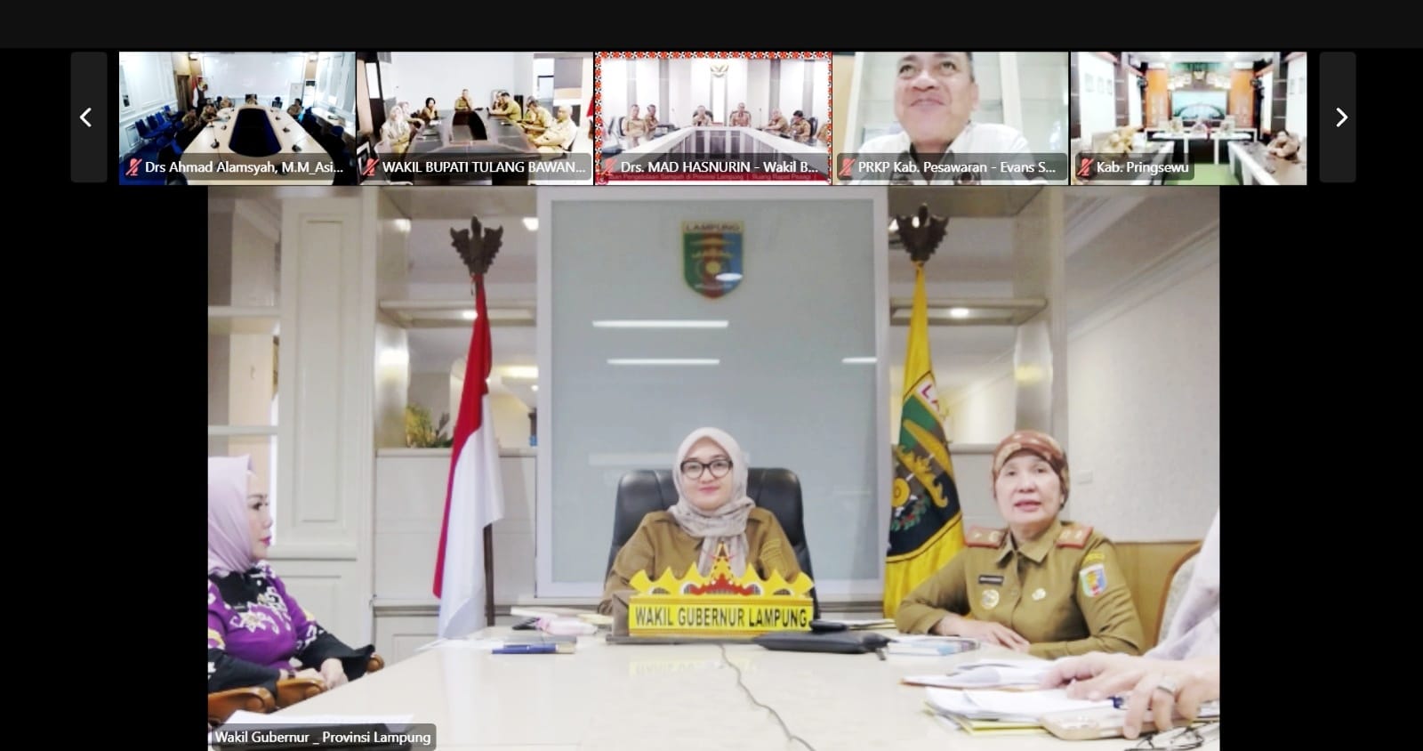 Wakil Gubernur Jihan Nurlela menegaskan pentingnya percepatan pengelolaan sampah sebagai bagian dari komitmen nasional || Foto: Dinas Kominfotik Provinsi Lampung