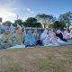 Walikota Eva Dwiana bersama keluarga melaksanakan shalat Idul Fitri 1446 H di stadion mini Way Dadi || Foto: 5W1HINDONESIA.ID