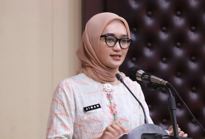 Wagub Lampung, Jihan Nurlela, membuka Rapat Koordinasi Tim Percepatan Akses Keuangan Daerah (TPAKD) se-Provinsi Lampung Tahun 2025 || Foto: Dinas Kominfotik Provinsi Lampung