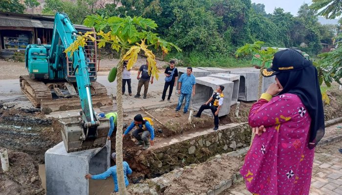 Tanggullangin Banjir, Pemkot Bandar Lampung Pasang 30 Box Culvert di Kecamatan Sukabumi