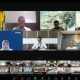 Suasana rapat Koordinasi Pengendalian Inflasi Daerah secara virtual bertempat di Ruang Command Center Lt. 2 Dinas Kominfotik Provinsi Lampung || Foto: Dinas Kominfotik Provinsi Lampung