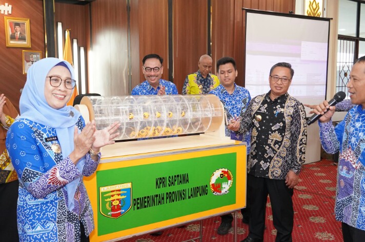 Rapat Anggota Tahunan (RAT) Koperasi Pegawai Republik Indonesia (KPRI) Saptawa di Ruang Abung, Balai Keratun || Foto: Dinas Kominfotik Provinsi Lampung || Foto: Dinas Kominfotik Provinsi Lampung