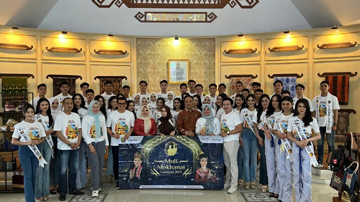 Dekranasda Provinsi Lampung menerima kunjungan Finalis Muli Mekhanai Provinsi Lampung Tahun 2025 || Foto: Dinas Kominfotik Provinsi Lampung